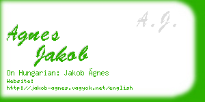 agnes jakob business card