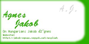 agnes jakob business card